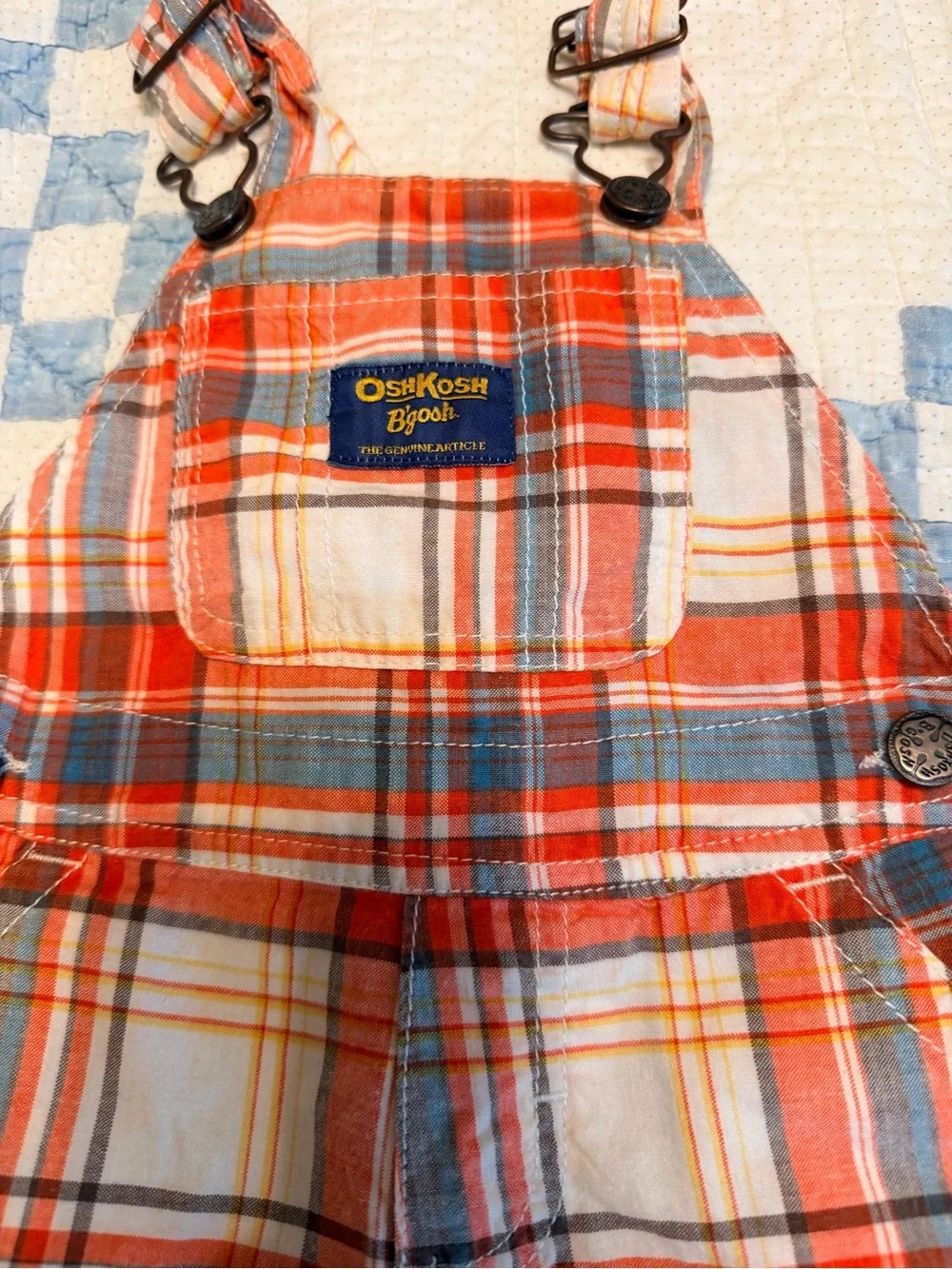 OshKosh B'gosh Plaid Overalls